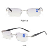 Unisex Reading Glasses Rimless Blue Light Blocking Reader Glasses