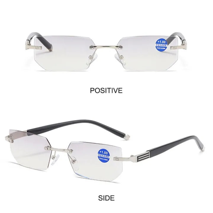 Unisex Reading Glasses Rimless Blue Light Blocking Reader Glasses