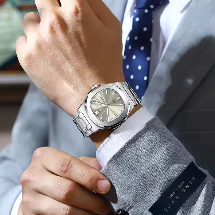 POEDAGAR FASHION SQUARE MEN'S WATCHES