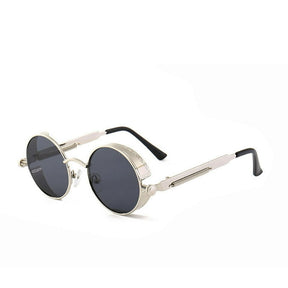 Steampunk glasses new fashion round sunglasses retro glasses trendy sunglasses for men and women-3PCS