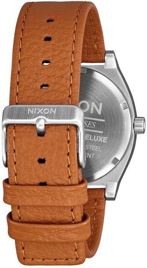 NIXON ANALOGUE QUARTZ WATCH WITH LEATHER STRAP A9272307
