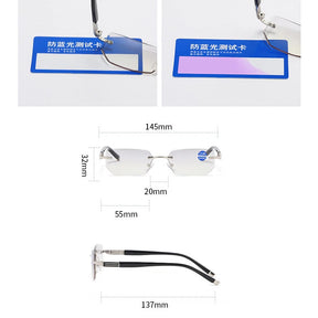 Unisex Reading Glasses Rimless Blue Light Blocking Reader Glasses